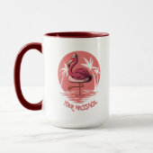 Mug Oiseau Flamant rose rose (Gauche)