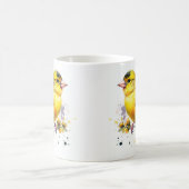 Mug Oiseau jaune aquarelle nature (Centre)