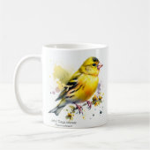 Mug Oiseau jaune aquarelle nature (Gauche)