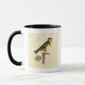Mug Oiseau jaune et vert perché sur une petite branche (Gauche)