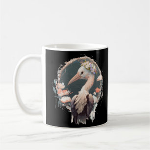 Mug Oiseau mignon Fleur Couronne Oiseaux floraux