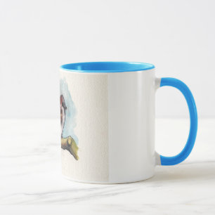 Mug Oiseau : Moineau dans l'aquarelle
