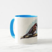 Mug Oiseau : Moineau dans l'aquarelle (Devant gauche)