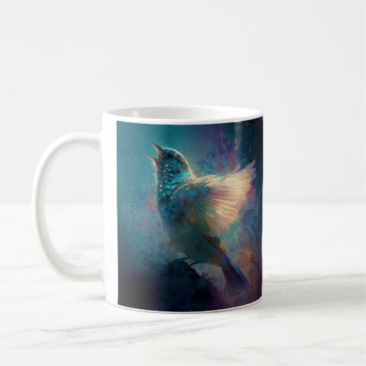 Mug Oiseau Mystique Magique Chantant Sa Chanson (Gauche)