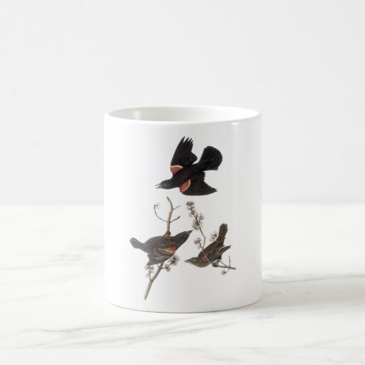 Mug Oiseau-noir à ailes rouges par Audubon (Centre)