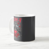 Mug Oiseau noir drôle F-caw-f Anti Saint Valentin Céli (Devant gauche)
