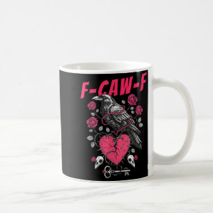Mug Oiseau noir drôle F-caw-f anti Saint Valentin Céli