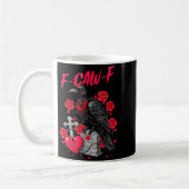 Mug Oiseau noir drôle F-caw-f Anti Saint-Valentin Céli (Gauche)