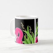 Mug Oiseau rose stylisé Flamant rose (Devant gauche)