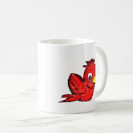 Mug Oiseau rouge (Devant droit)