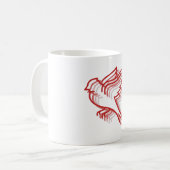 Mug oiseau rouge animal à couches (Devant gauche)