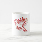 Mug oiseau rouge animal à couches (Centre)