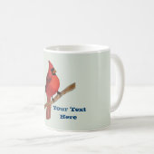 Mug Oiseau rouge cardinal du nord (Devant droit)