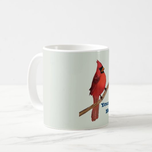 Mug Oiseau rouge cardinal du nord (Devant gauche)