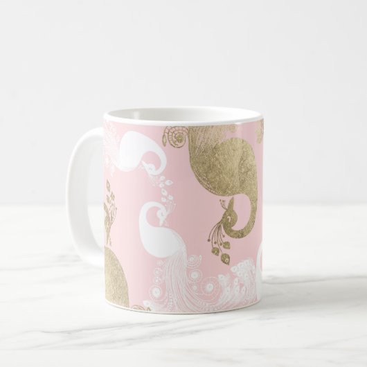 Mug Oiseau royal rose (Devant gauche)