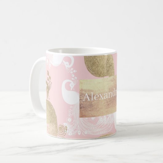 Mug Oiseau royal rose (Devant gauche)