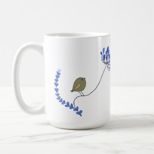 Mug Oiseau sur fleur (Gauche)