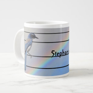 Mug - Oiseau sur les lignes téléphoniques avec nom