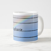 Mug - Oiseau sur les lignes téléphoniques avec nom (Devant droit)