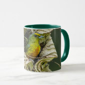 Mug Oiseau tropical Euphonie à dos d'olive (Devant droit)