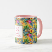 Mug Oiseau Tropical Personnalisé Du Paradis Et De L'Ét (Devant droit)