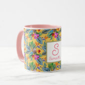 Mug Oiseau Tropical Personnalisé Du Paradis Et De L'Ét (Devant gauche)