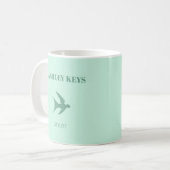 Mug Oiseau turquoise (Devant gauche)