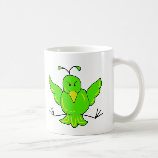 Mug oiseau vert, oiseau vert (Droite)