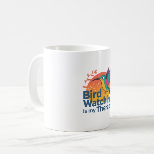 Mug Oiseaux à observer est ma thérapie - Colibri et co (Devant gauche)