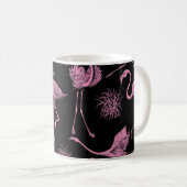 Mug Oiseaux Abstraits : Motif de mode monochrome (Devant droit)