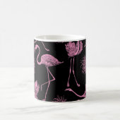 Mug Oiseaux Abstraits : Motif de mode monochrome (Centre)