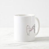 Mug oiseaux amour couple mignon automne thé café (Devant droit)
