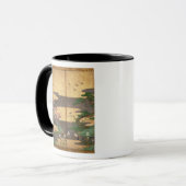 Mug Oiseaux avec des fleurs d'automne et d'hiver (Devant gauche)