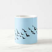 Mug Oiseaux bleu clair noir motif (Centre)