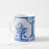 Mug Oiseaux bleus de Delft floral chic campagnard fran (Devant gauche)