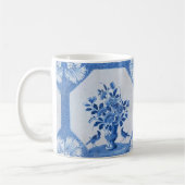 Mug Oiseaux bleus de Delft floral chic campagnard fran (Gauche)