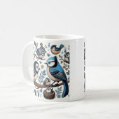 Mug Oiseaux bleus excentriques (Devant gauche)