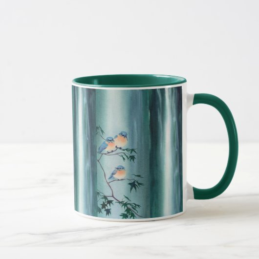 Mug OISEAUX BLEUS HEUREUX par SHARON SHARPE (Droite)