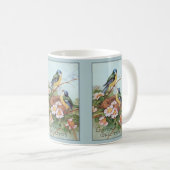 Mug Oiseaux bleus vintages Pâques (Devant droit)