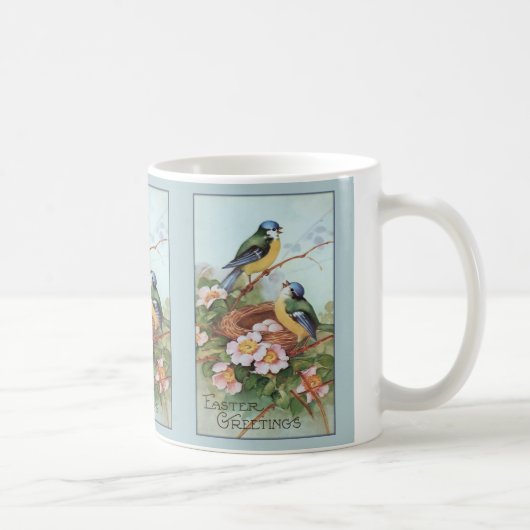 Mug Oiseaux bleus vintages Pâques (Droite)