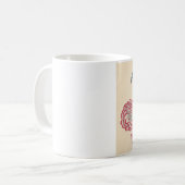Mug oiseaux Brown avec oeillets et papillons (Devant gauche)