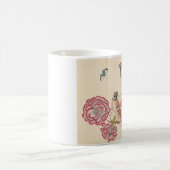 Mug oiseaux Brown avec oeillets et papillons (Centre)
