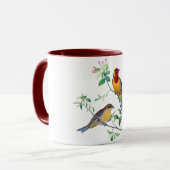 Mug Oiseaux bruants sur des branches (Devant gauche)