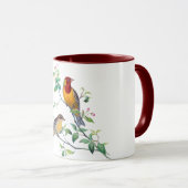 Mug Oiseaux bruants sur des branches (Devant droit)