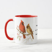 Mug Oiseaux cardinaux de Noël Faune festive (Gauche)
