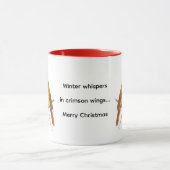 Mug Oiseaux cardinaux de Noël Faune festive (Centre)