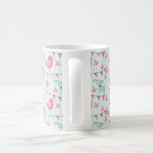 Mug Oiseaux, Chiens, Bannières, Fleurs
