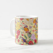 Mug Oiseaux colorés et fleurs (Devant gauche)