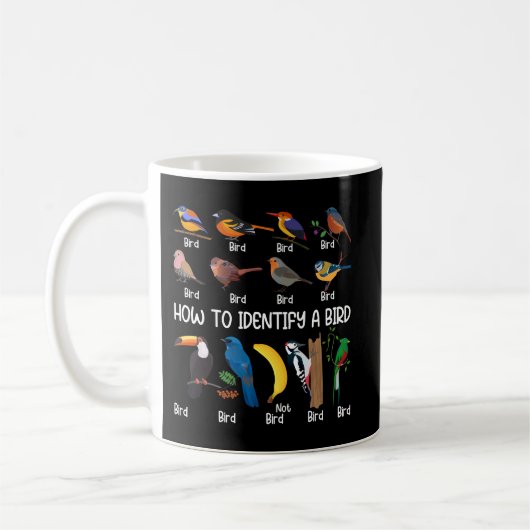 Mug Oiseaux Comment identifier un Oiseau unique (Gauche)