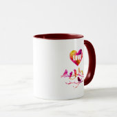 Mug Oiseaux d'amour cœur (Devant droit)